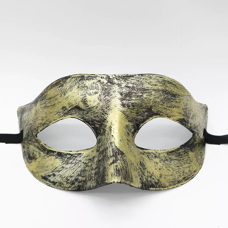0207ba Halloween Ball Party Mask Retro Jazz Flat Head Mask Antique Half Face Mask Decoration for Men and Women