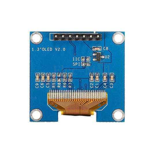 7 Pin 1.3 Inch 128×64 OLED Display Screen Module with SPI Serial Interface V2 White Pixel