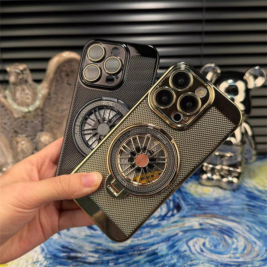 Luxury Mesh Spinner Stand Case - iPhone
