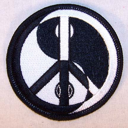 Wholesale YING YANG PEACE 3 INCH PATCH (Sold by the piece or dozen) - * CLOSEOUT NOW AS LOW AS 75 CENTS EA