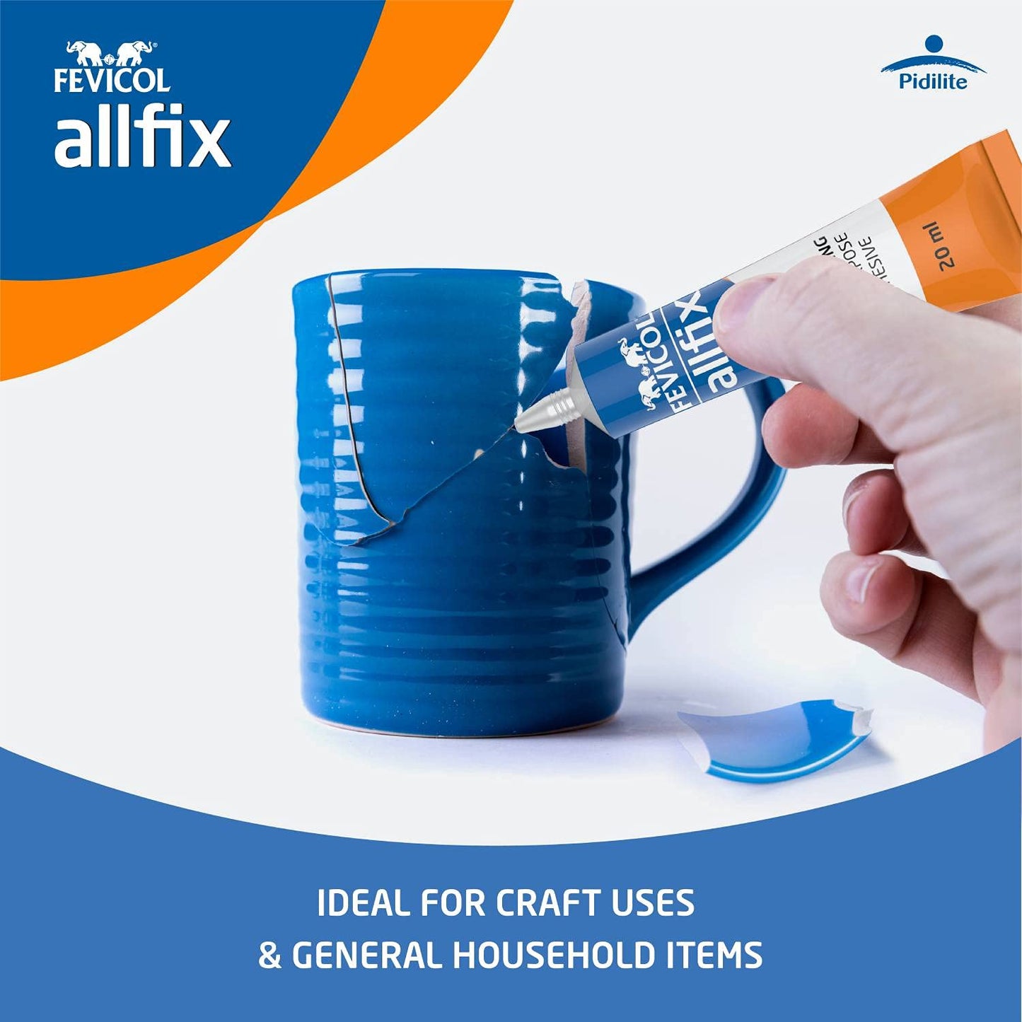 Pidilite Fevicol Multi-Purpose Allfix Clear & Non-Staining Adhesive (20ml)