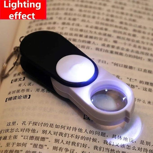 Portable Folding Pocket Magnifying Glass with Keyring