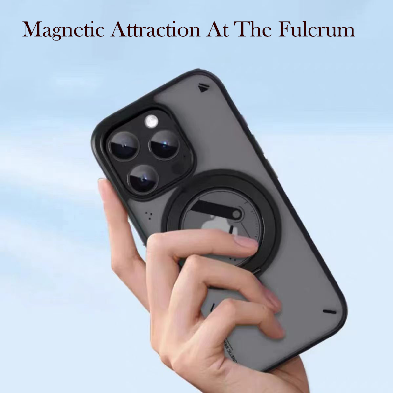 Sleek Chrono Magnetic Stand Case - iPhone