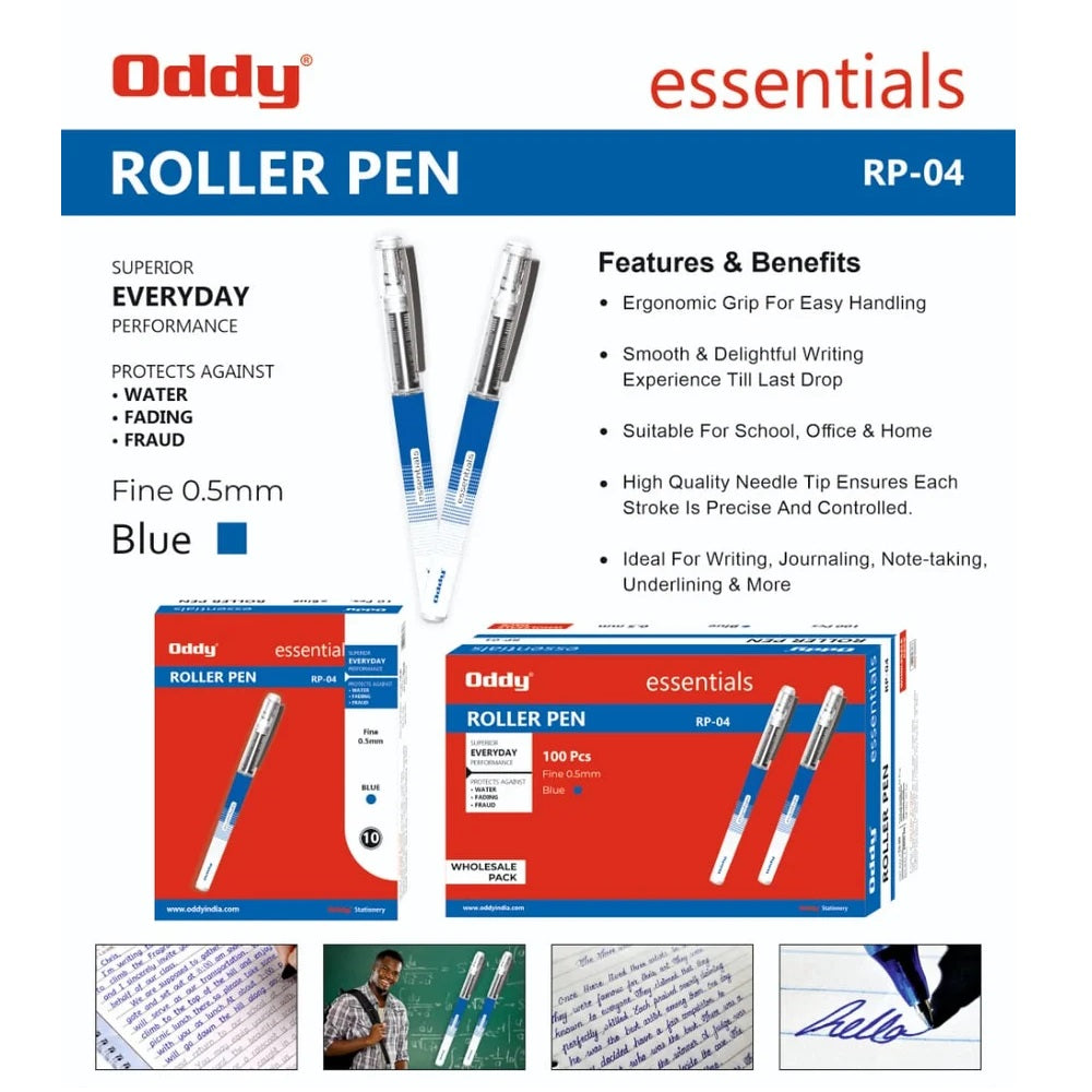 Oddy: Rolling Ball Pens Quick-Drying Ink 0.5mm Extra Fine Point Pens