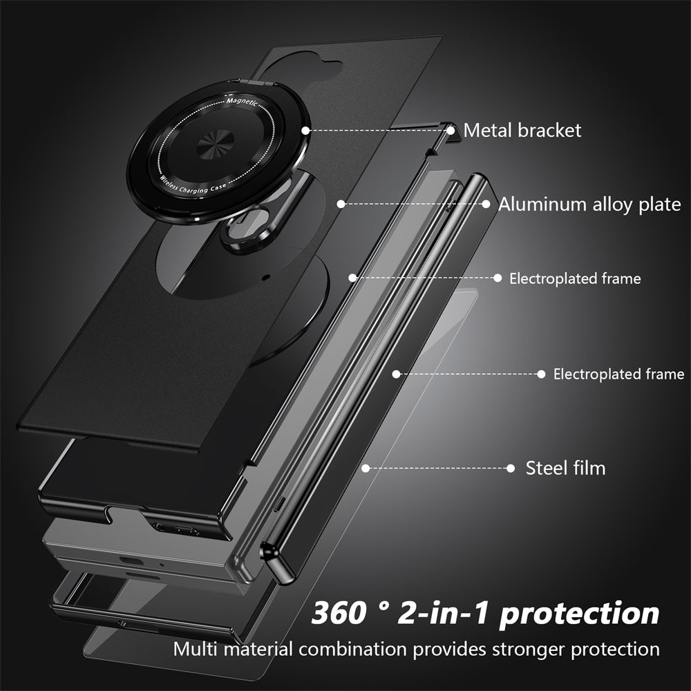 Galaxy Z Fold6 Elegant Magnetic Ring Holder Case