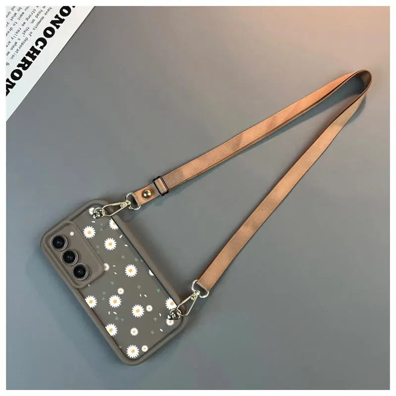 Blossom Crossbody Strap Phone Case - Samsung