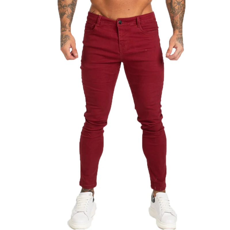 GINGTTO Man Pants Skinny Jeans Men Denim