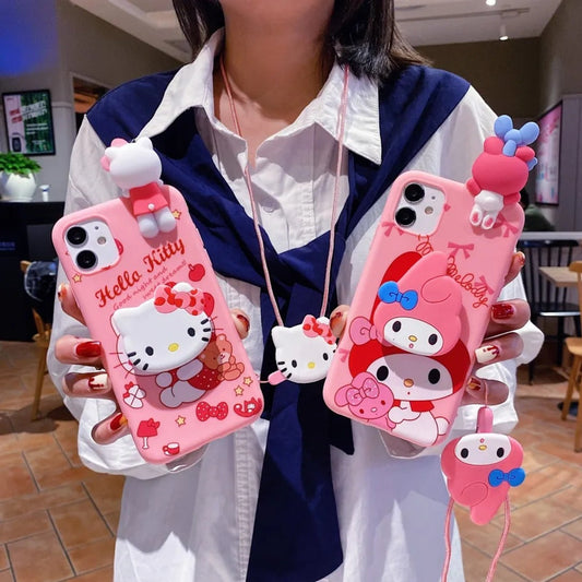 Cute Hello Kitty Charm Phone Case