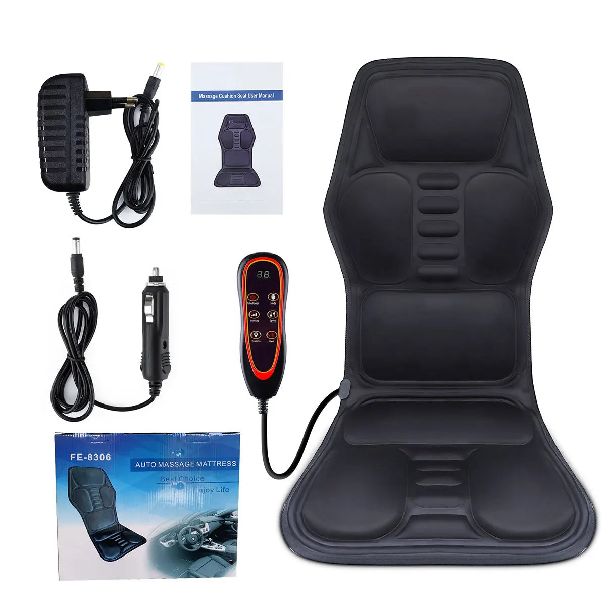 Electric Heating Vibrating Massage Chair Cushion
