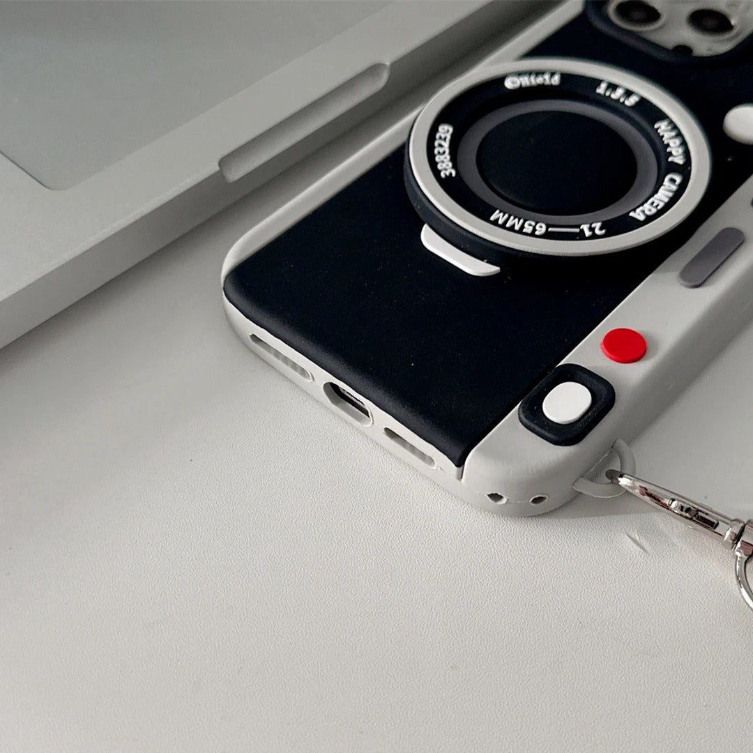 Cute 3D Camera Phone Case with Lanyard