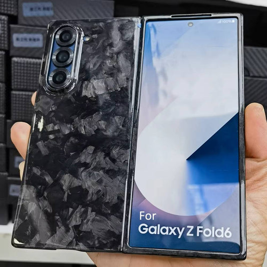 Galaxy Z Fold Series Bright Carbon Aramid Fiber Case
