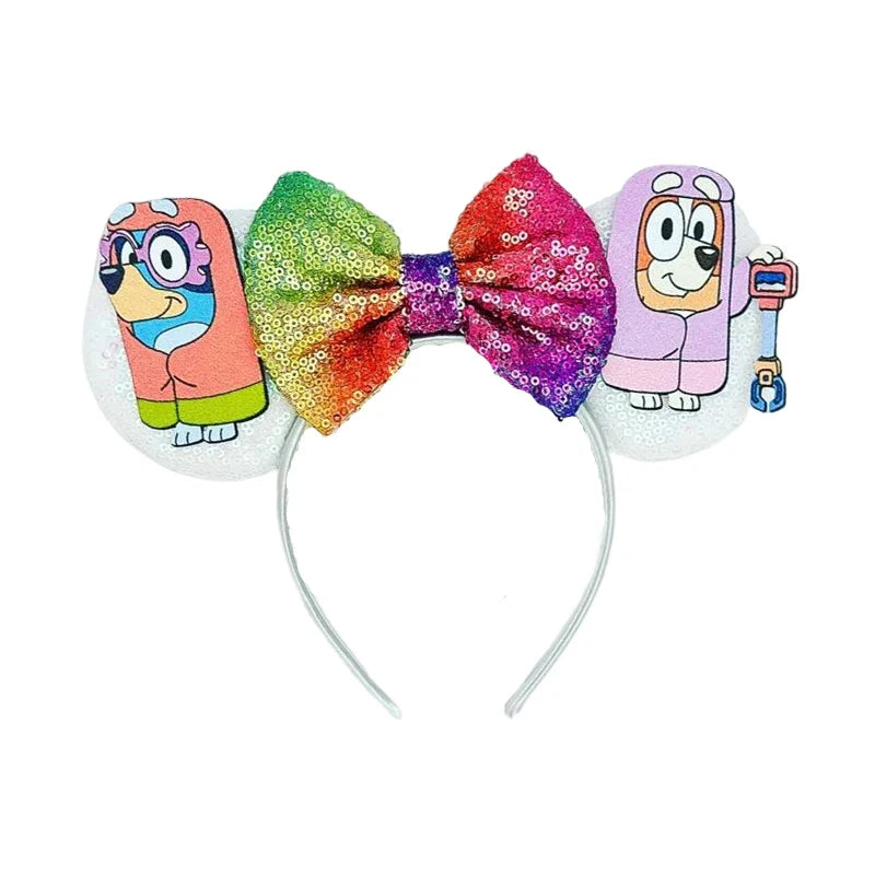 ERROR Bluey friends headband children's headband cute bingo Mickey ears headband amusement park decorative headband Birthday gifts