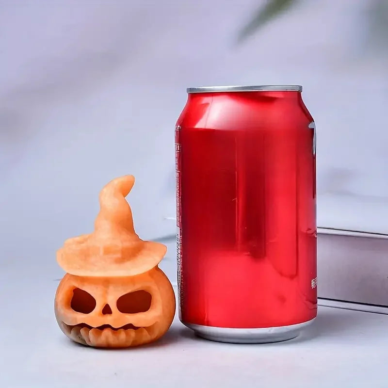 0709BA 1pc Halloween Pumpkin Crystal Statue - Natural Crystal carving - Ideal for Halloween desk decorations and gifts - Cupid Crystal