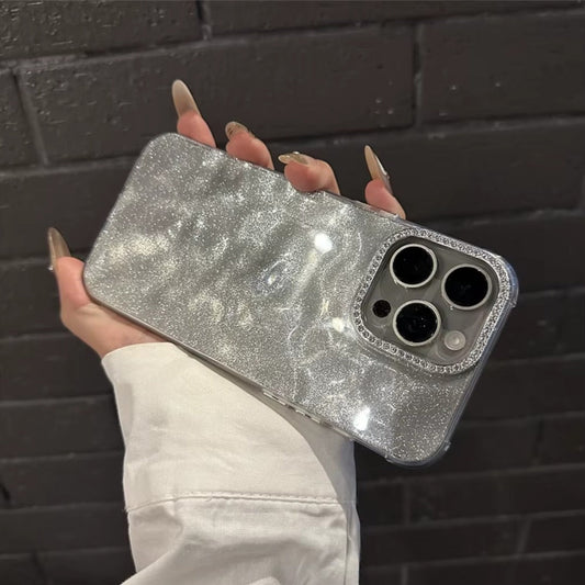 Starry Glam Phone Case with Glitter Accents