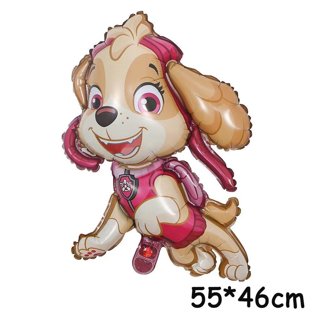 2808TA 4pcs Paw Patrol Themed Balloon Party Decoration Supplies Rescue Dog Chase Rubble Aluminum Foil Balloon Childrens Birthday Gift