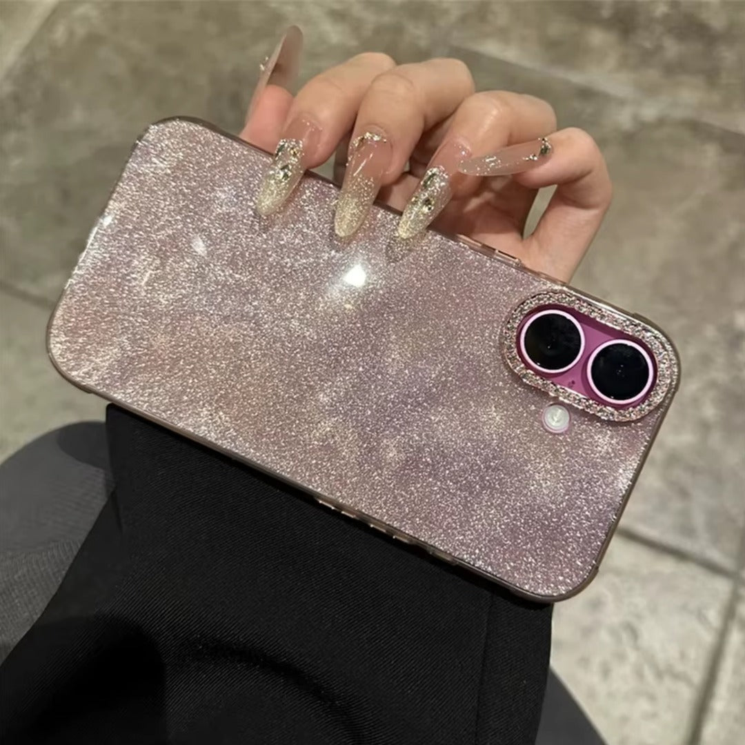 Starry Glam Phone Case with Glitter Accents