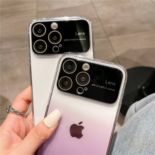 Luxury Gradient Glass Large Window Case - iPhone