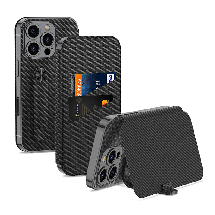 Elegance Rich Finish Flip Leather Case - iPhone