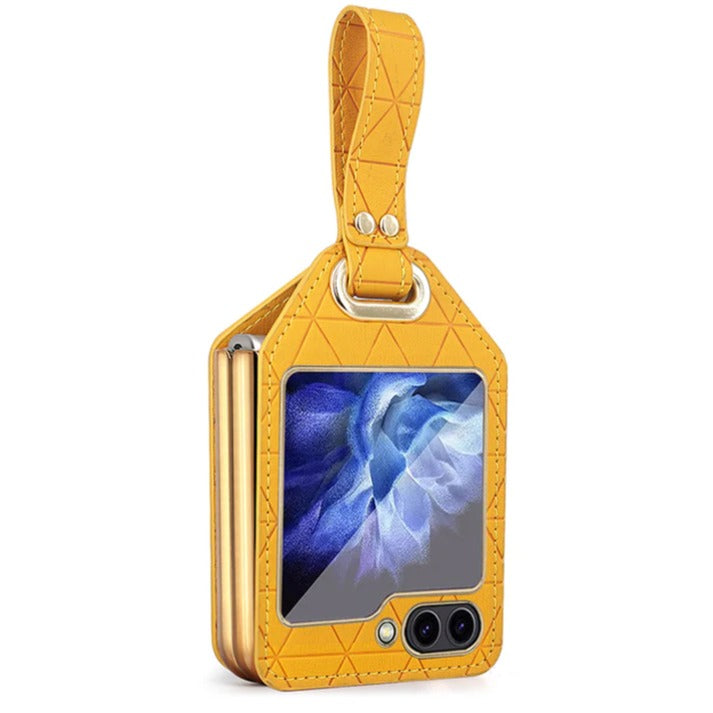 Wristband Rhombus Leather Case - Samsung