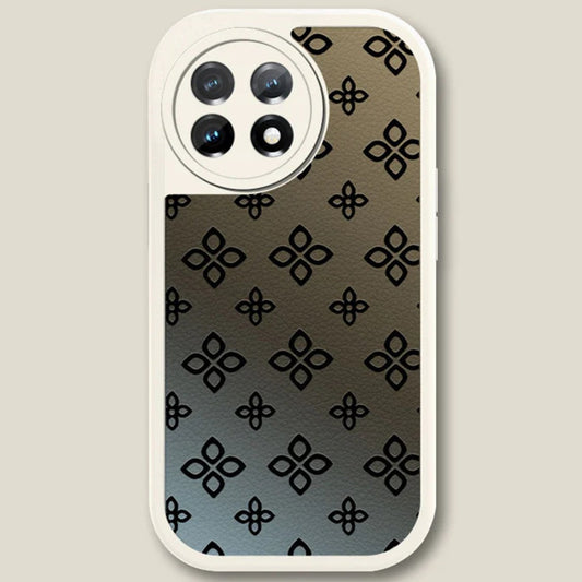 Elegant Noir Petal Grid Phone Case