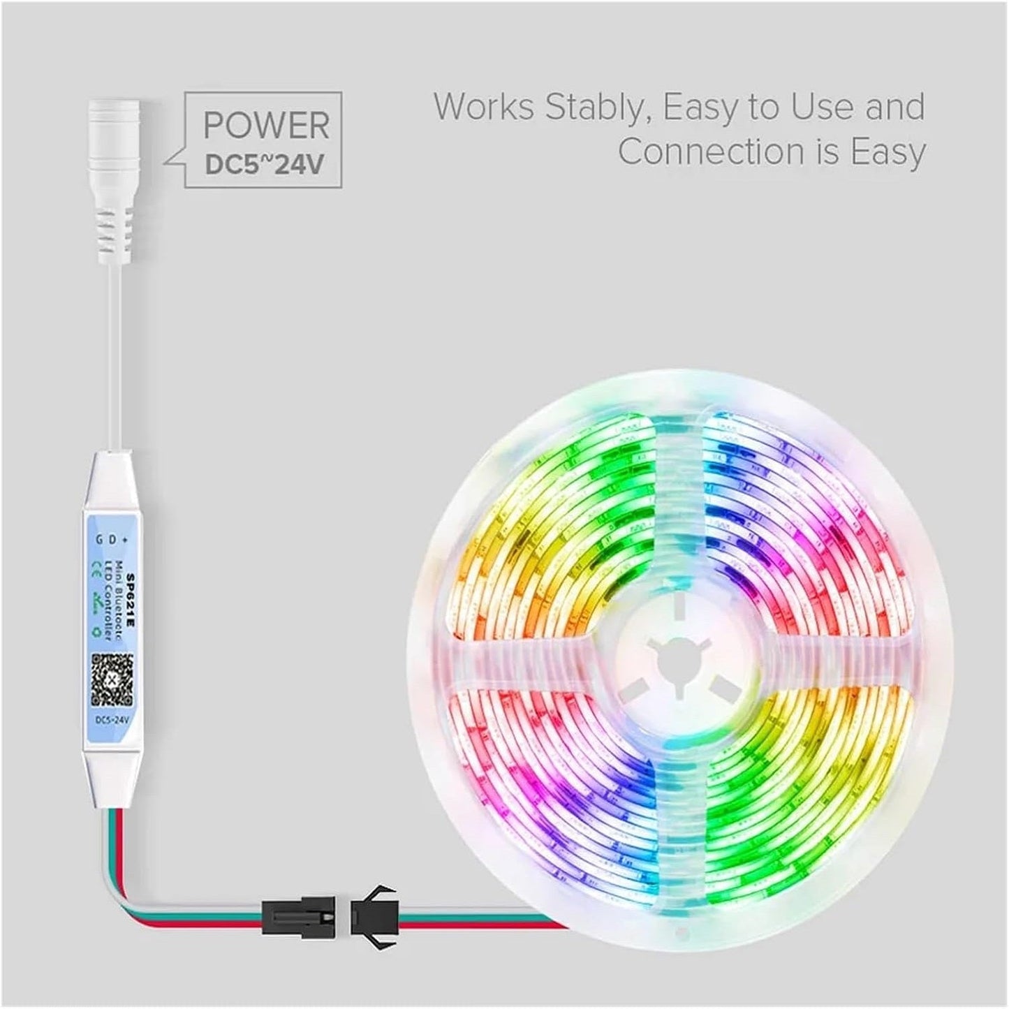 SP-Series Mini Bluetooth LED Strip Controller App Based Module
