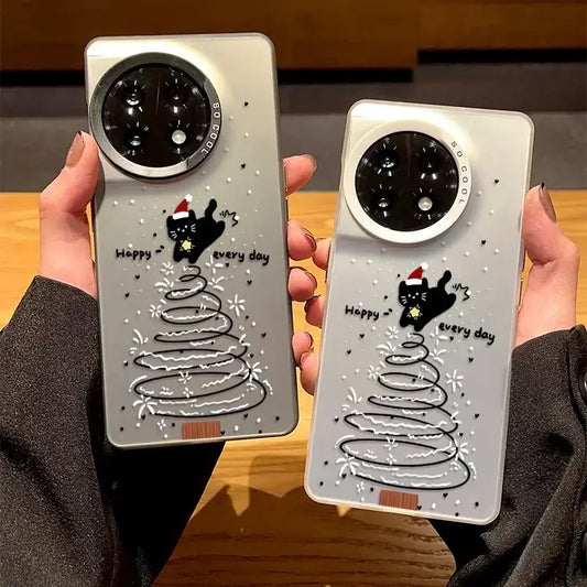 Frosted Christmas Cat Design Case - OnePlus