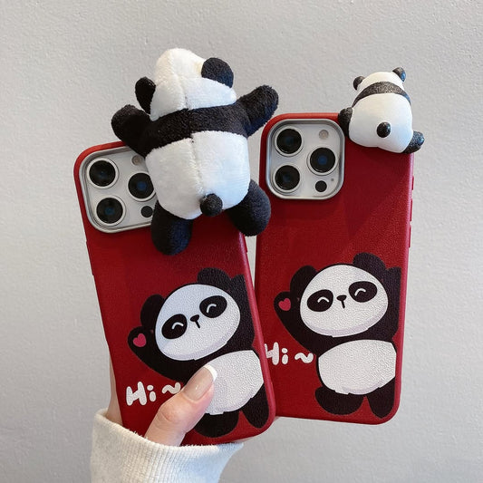 Adorable 3D Panda Case with Charms