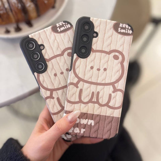Woodsy Cute Bear Phone Case - Samsung