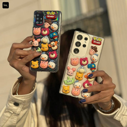 Cute 3D Cartoon Toys Case - Samsung