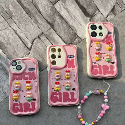 Premium Rich Girls Case with Charm - Samsung