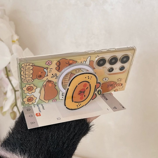 Cute Cozy Bear Doodle Case - Samsung