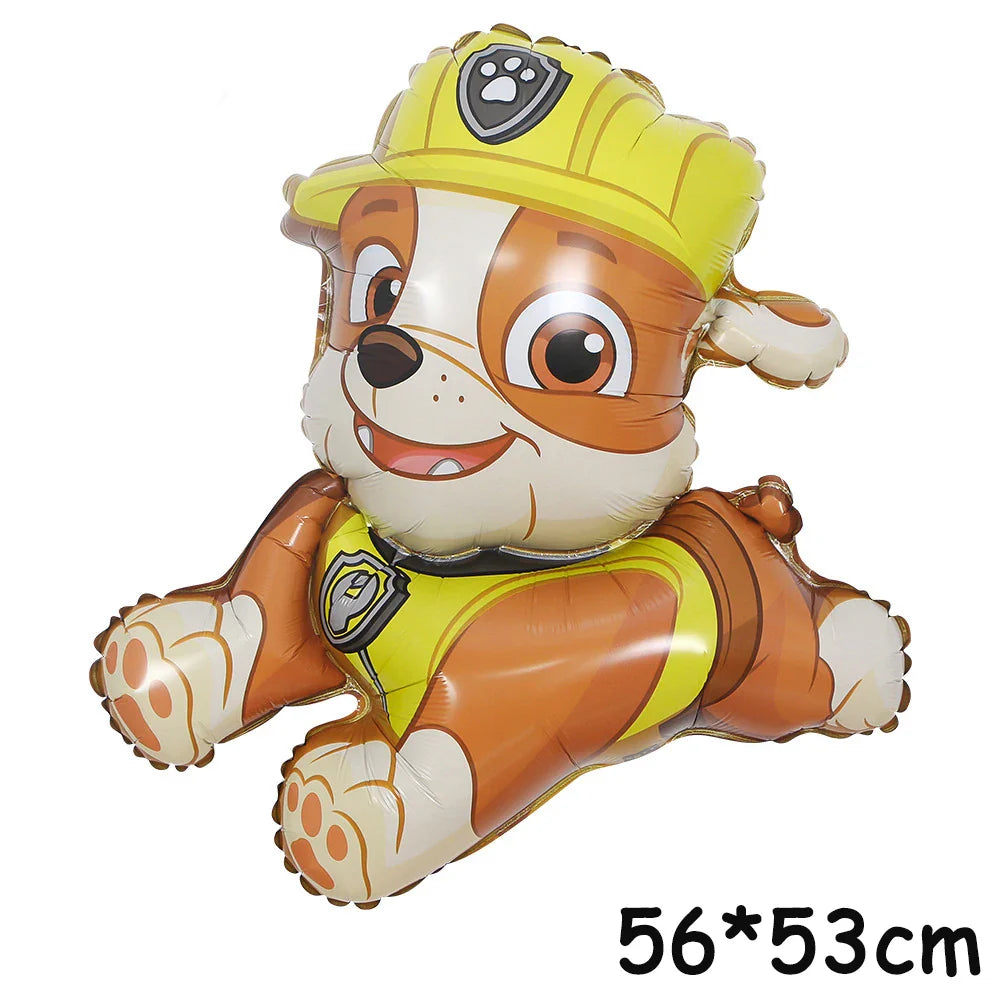 2808TA 4pcs Paw Patrol Themed Balloon Party Decoration Supplies Rescue Dog Chase Rubble Aluminum Foil Balloon Childrens Birthday Gift