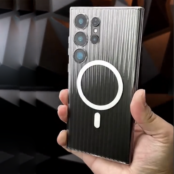 Crystal Clear Corrugated Magnetic Case - Samsung