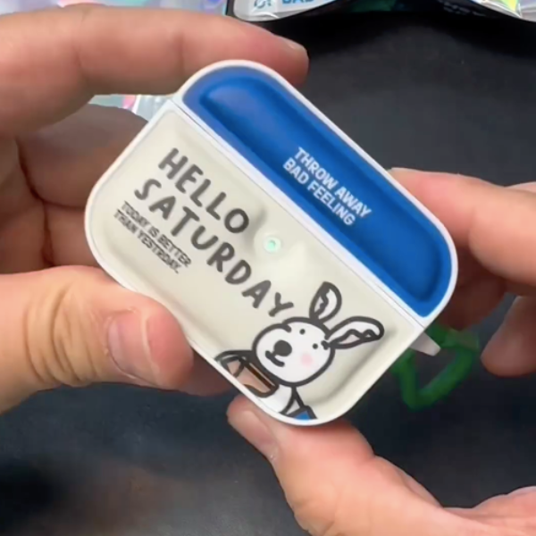 Cheerful Vibes Cartoon AirPod Case