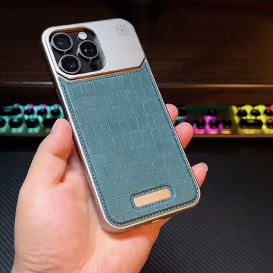 Premium Leather Fragment Magnetic Case - iPhone