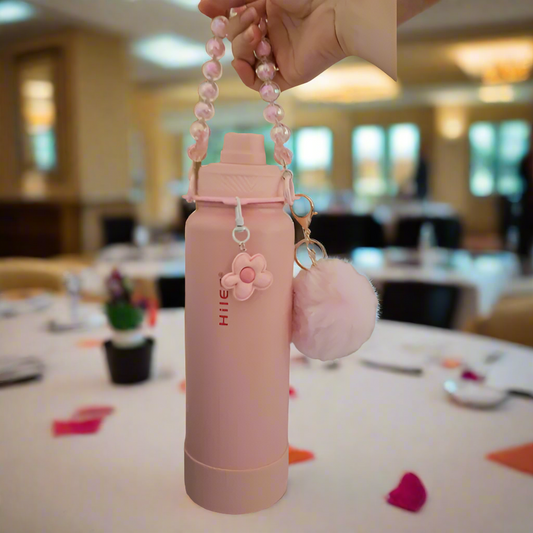 AquaFlask Ballet Pink Insulated Tumbler with Charms