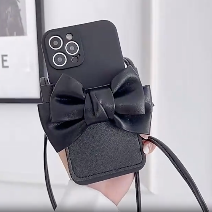 Elegant Bow Accent Sling Bag