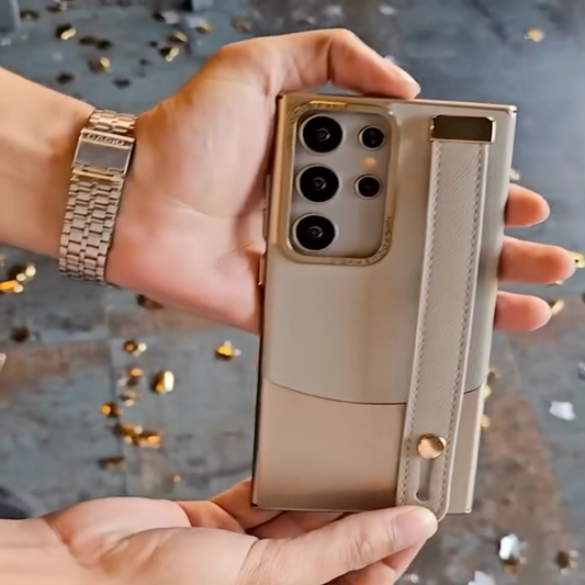 Luxury Leather Wristband Case - Samsung