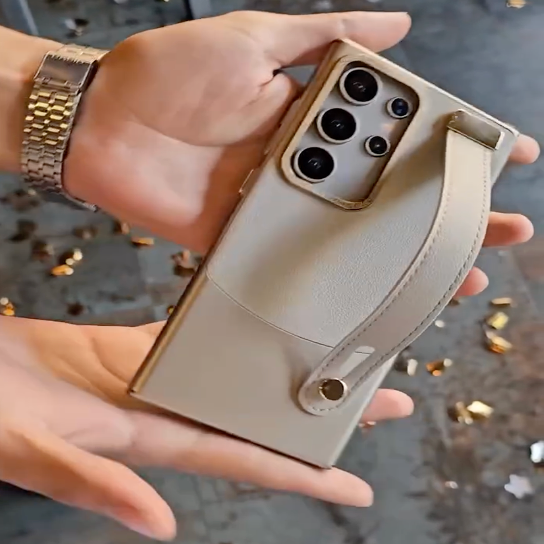 Luxury Leather Wristband Case - Samsung