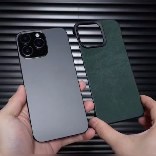 Majestic Flannel Leather Armor Case - iPhone