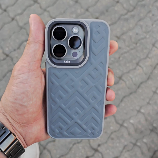 Embossed Rhombus Motifs Case - iPhone