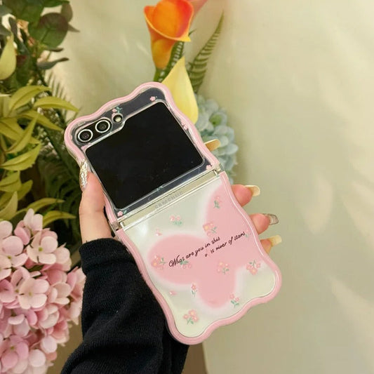 Cute Butterfly Flower Bracelet Wave Clear Case - Samsung