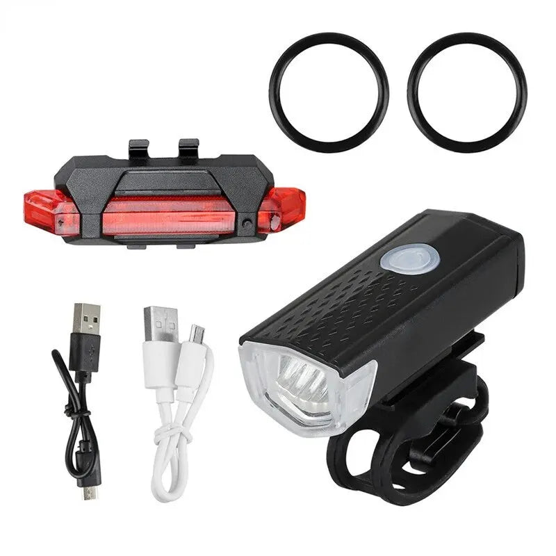 Front LED Lights USB Rechargeable Waterproof For Bike