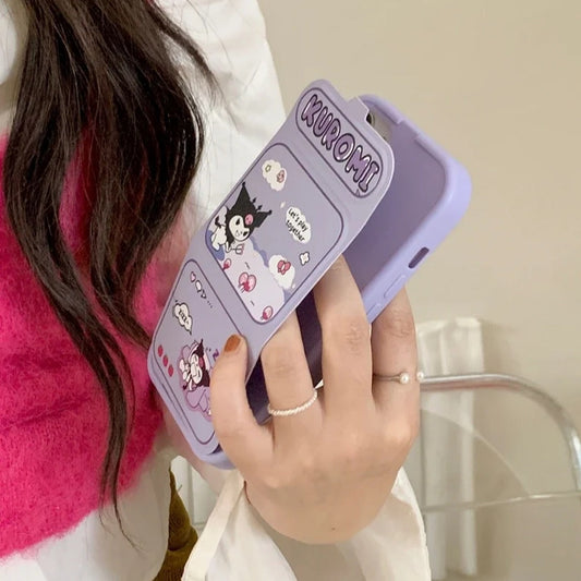 Kuromi Foldable Cartoon Stand Case