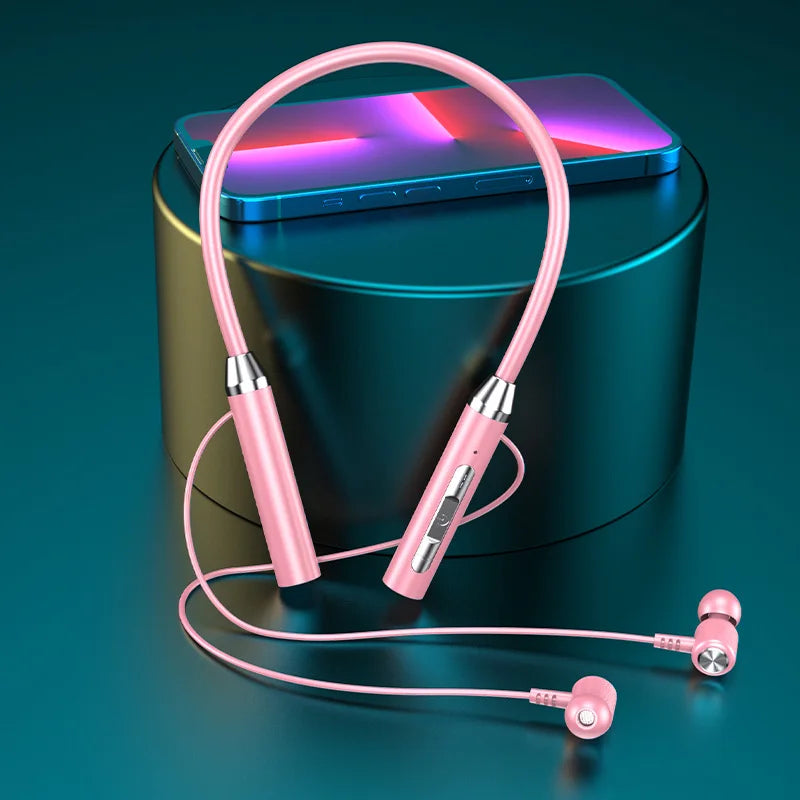Magnetic Sport Wireless Headphones with Mic Noise Canceling