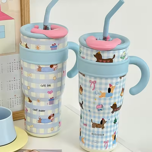 Azure Checkered Insulated Hydrator Tumbler