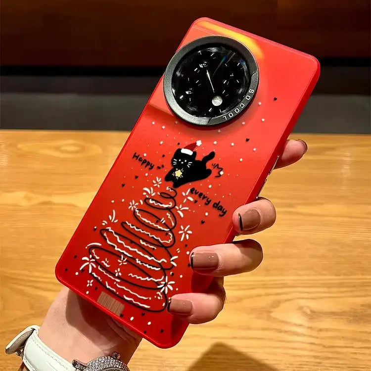 Frosted Christmas Cat Design Case - OnePlus