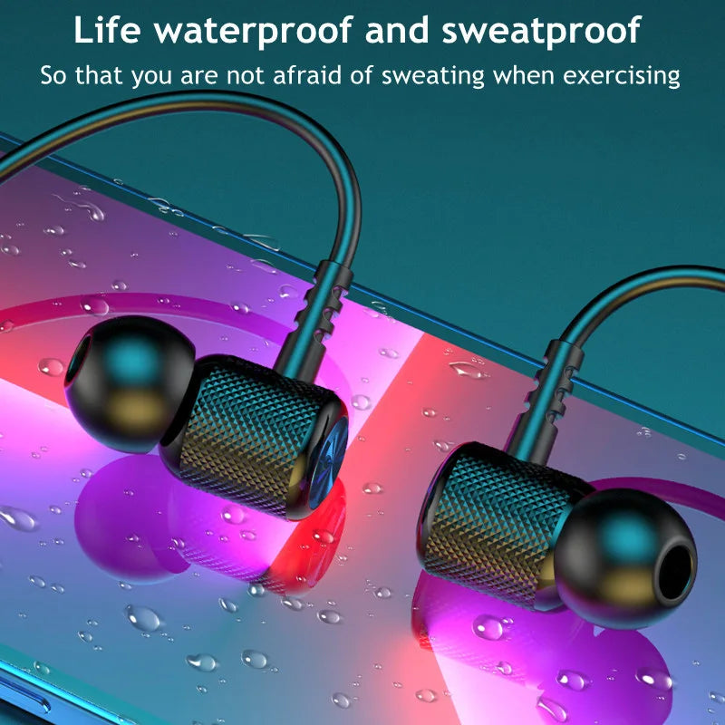 Magnetic Sport Wireless Headphones with Mic Noise Canceling