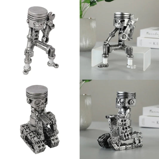 0709BA Skeleton Figurines Resin Crafts Gothic Skull Statue Home Decor Statue Halloween Skeleton Desk Ornament Garden Decoration