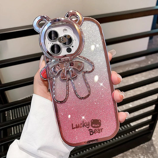 Glam Bunny Flip Mirror Phone Case